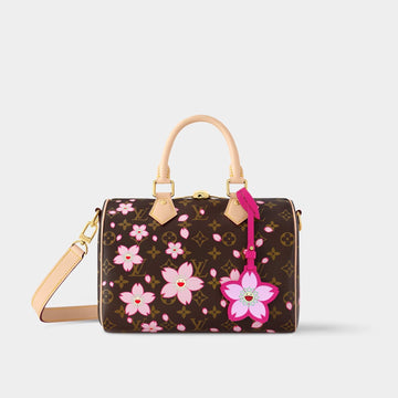 LV x TM Speedy Bandoulière 25 Monogram Cherry Blossom Motif
