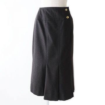 Chanel COCO Mark Button Cashmere Blend Skirt