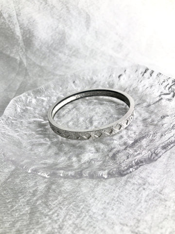 Christian Dior Cannage Bangle Silver Vintage 22wmth