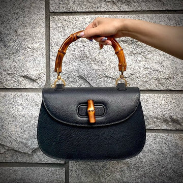 GUCCI Bamboo Top two-way leather bag