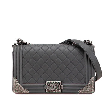 Chanel Paris-Dallas Boy Chanel Calfskin Chain Shoulder Bag