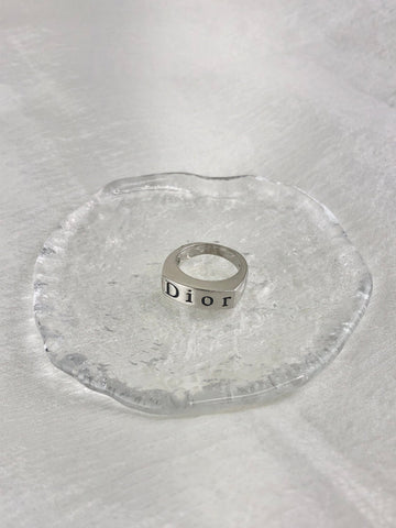 Christian Dior Logo SILVER925 Ring Silver Vintage naz5pt