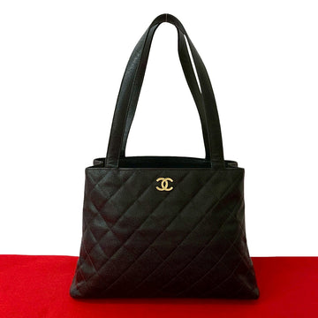 Chanel Matelassé Coco Mark Matte Caviar Skin Tote Bag