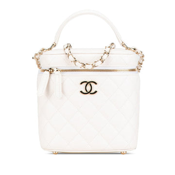 Top Quality Chanel Leather Skin Matelasse Vanity Bag