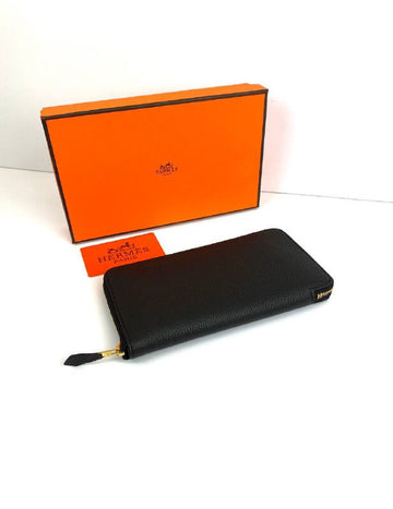 Hermès black Azap Zipped Classic Leather Leather Wallet
