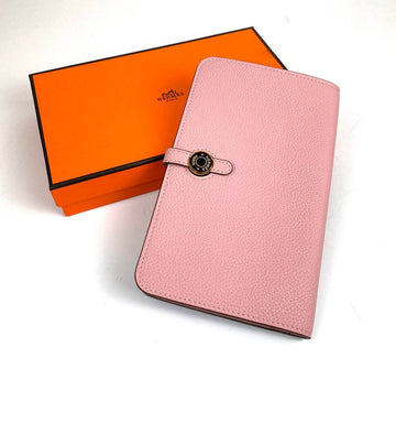 Hermès pink Dogon Duo wallet