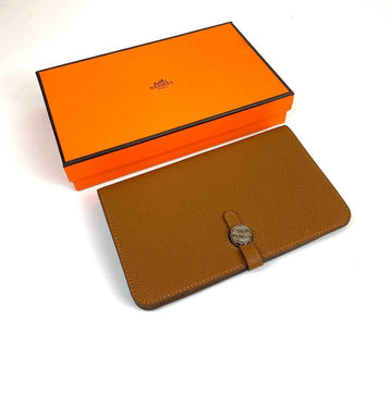 Hermès brown Dogon Duo wallet