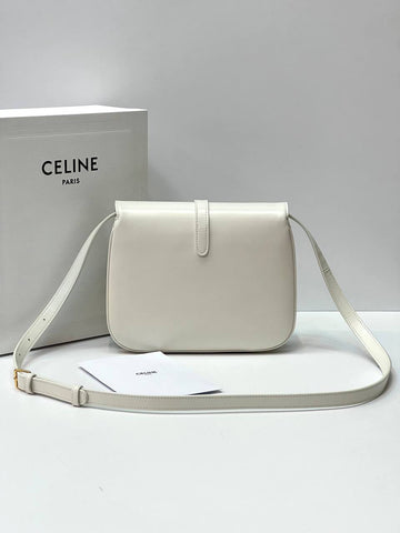 CELINE MEDIUM TABOU IN SMOOTH White Calfskin