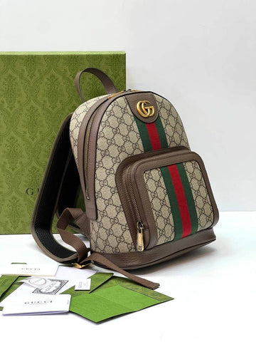 Ophidia GG small backpack beige