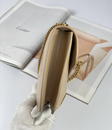 BAGS CELINE CHAIN BESACE TRIOMPHE IN SHINY CALFSKIN NUDE