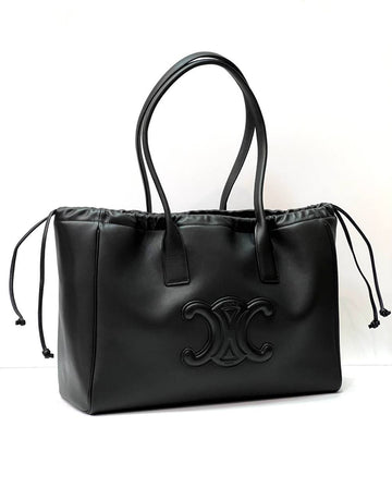 CELINE CABAS DRAWSTRING CUIR TRIOMPHE IN SMOOTH CALFSKIN black