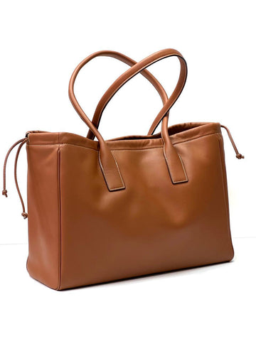CELINE Cabas Drawstring Cuir Triomphe in Smooth Calfskin Tan