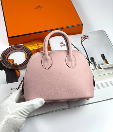 Hermès bag Bolide Mini Chevre rose Gold Hardware
