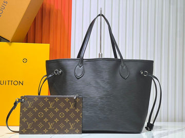 LV Neverfull MM Epi Leather with Pochette Noir