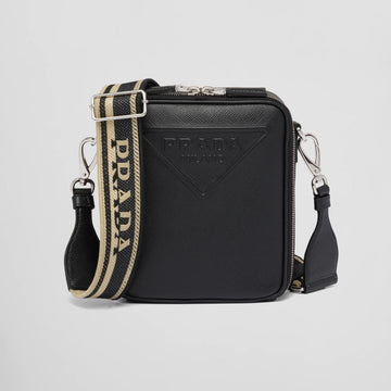 Saffiano leather shoulder bag