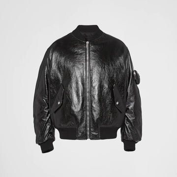 Nappa leather bomber jacket