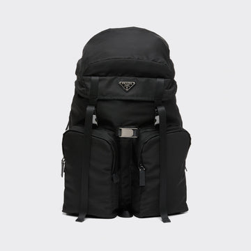 Re-Nylon and Saffiano leather backpack