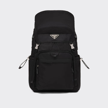 Re-Nylon and Saffiano leather backpack