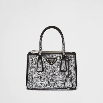 Prada Galleria satin mini-bag with crystals