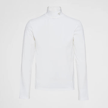 Stretch cotton turtleneck