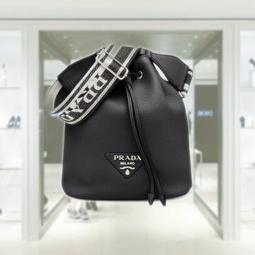 Leather bucket bag