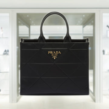 Medium leather Prada Symbole bag with topstitching