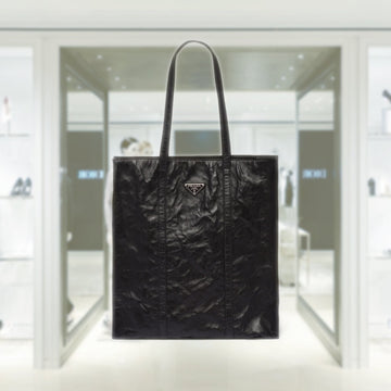 Medium antique nappa leather tote