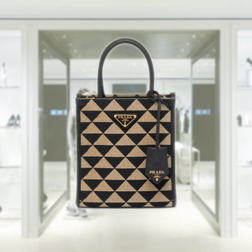 Prada Symbole embroidered fabric mini bag