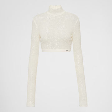 Sequined stretch top