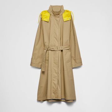 Technical poplin raincoat
