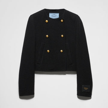 Double-breasted twill jacket