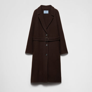 Single-breasted cashgora coat