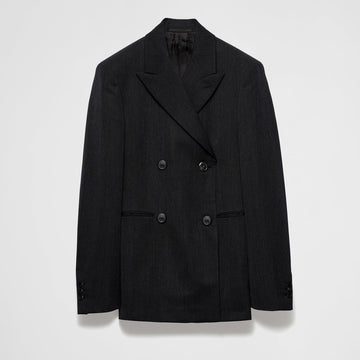 Double-breasted gabardine jacket