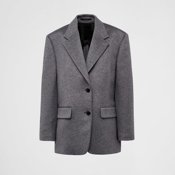 Single-breasted cashmere jacket