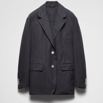 Single-breasted old canvas jacket