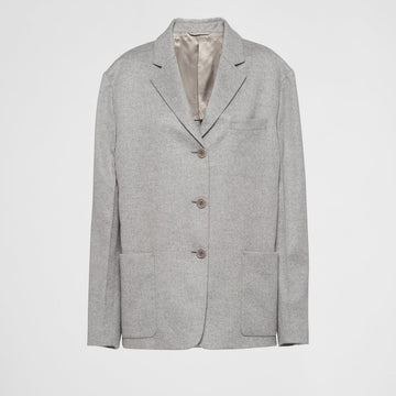 Single-breasted cashmere jacket