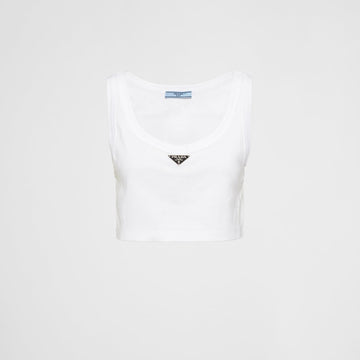 Jersey cropped top