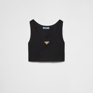 Jersey cropped top