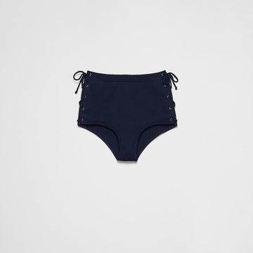Cotton shorts with laces