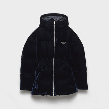Velvet down jacket
