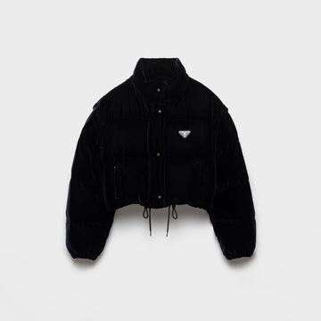 Velvet down jacket