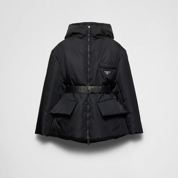 Re-Nylon hooded down jacket
