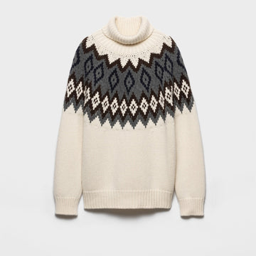 Cashmere and wool turtleneck sweater