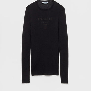 Superfine wool crew-neck sweater