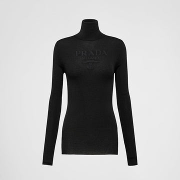Superfine wool turtleneck sweater