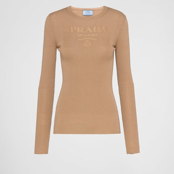 Superfine wool crew-neck sweater