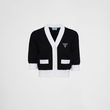 Cropped cotton cardigan