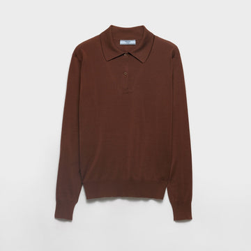 Cotton polo sweater