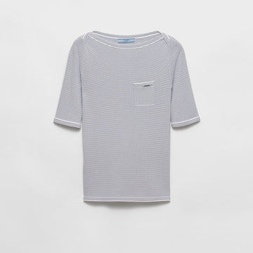 Viscose boat neck sweater