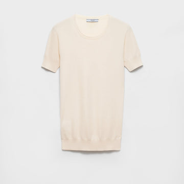 Silk and cotton crew-neck sweater